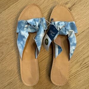 Universal Thread‎ Melody Knot Blue Denim Sandals Size 11